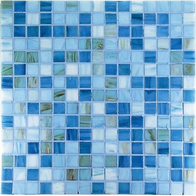 Project Plus 3/4 x 3/4 Glass Mosaic in Mix Azzurro Bronze