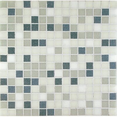 Project Base 3/4 x 3/4 Glass Mosaic in Grey Mix Basic