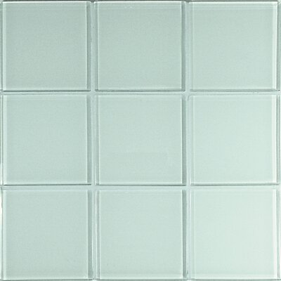 Crystal-C 4 x 4 Glass Mosaic in Glossy White