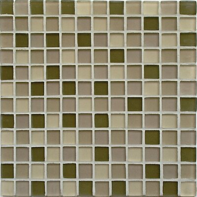 Crystal-C 1 x 1 Glass Mosaic in Forest Mix Frosted