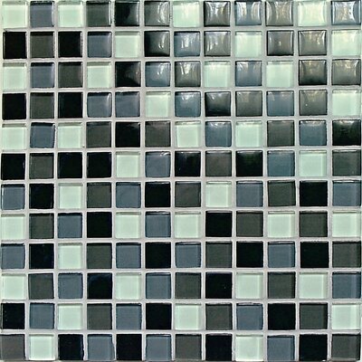 Crystal-C 1 x 1 Glass Mosaic in Mix Classic Gloss