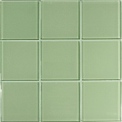 Crystal-C 4 x 4 Glass Mosaic in Glossy Green