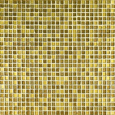 Crystal-A 1/2 x 1/2 Glass Mosaic in Trasparenze Oro