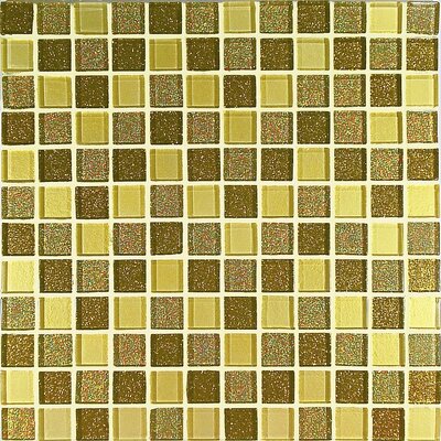 Crystal-A 1 x 1 Glass Mosaic in Trasparenze Oro