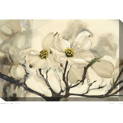 West Of The Wind Dogwood Watercolor Outdoor Canvas Art