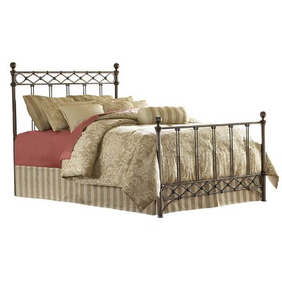 Argyle Bed in Copper Chrome Finish Size: Queen