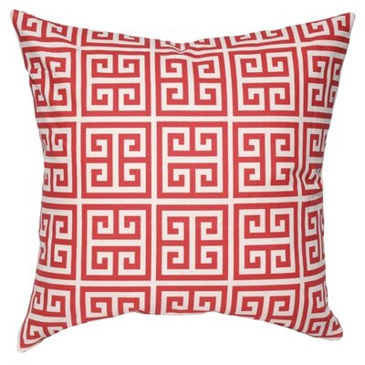 Greek Key Pillow Color: Red