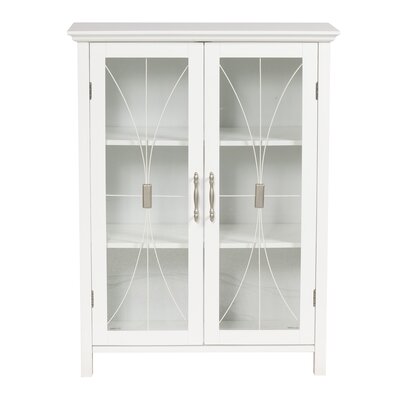 Elegant Home Fashions Delaney Two-Door Floor Storage Cabinet - White