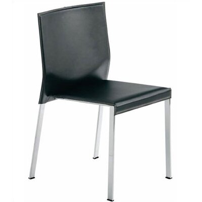 Zuo Modern Boxter Dining Chair with Regenerated Black Leather Seat and Back (Set of 2) Best Price
