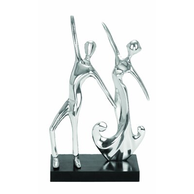 Benzara 15H in. Aluminum Dancing Couple Sculpture
