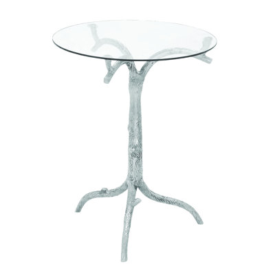 Benzara 30884 Contemporary Aluminum Glass Table with Corrosion Resistant Surface