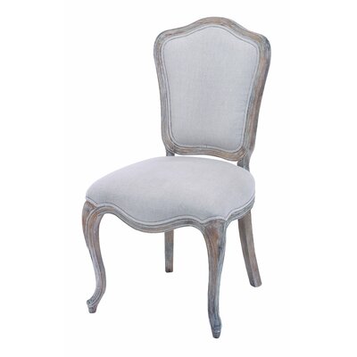 Benzara 38900 Upholstered Wooden Chair with Classic Sturdy Wooden Frame