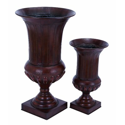 Benzara 21-30H in. Brown Vase Planter - Set of 3