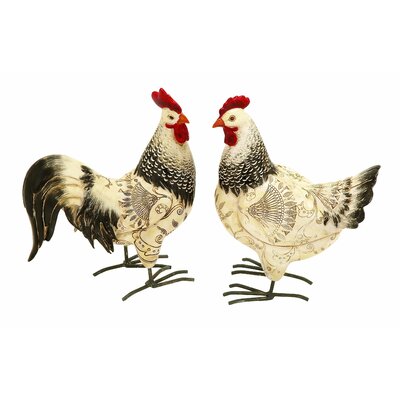 Benzara 69410 Outdoor Garden Rooster From Large Polystone Cast