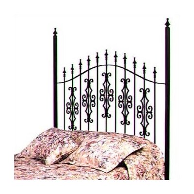 Gothic Gate Wrought Iron Headboard, Black Wrought Iron Headboard Queen Bed
