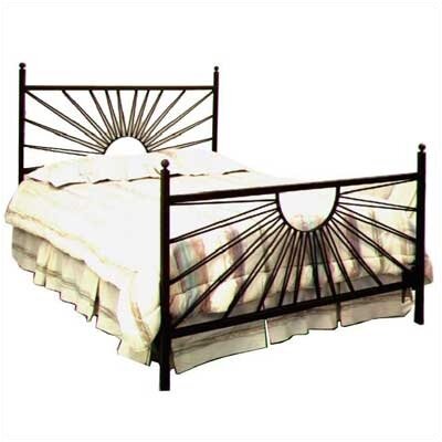El Sol Bed with Frame Metal Finish: Satin Black, Size: Full