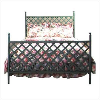 Lattice Headboard Only Metal Finish: Burnished Copper, Size: Twin