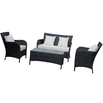 4 Piece Lounge Seating Group with Cushions