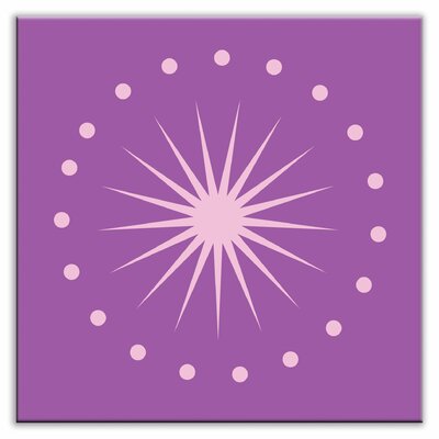 Folksy Love Decorative Tile in June Light Purple Finish: Glossy, Size: 6 x 6