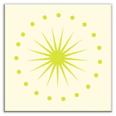 Folksy Love Decorative Tile in June Light Yellow Green Finish: Glossy, Size: 6 x 6