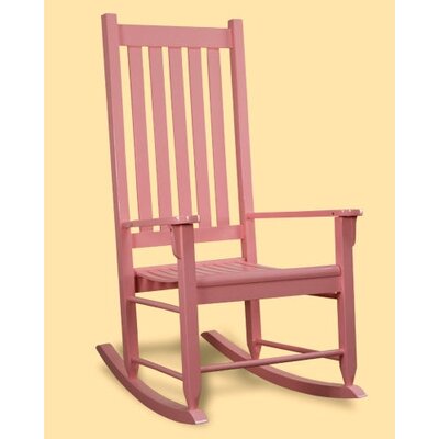 Tortuga Outdoor Traditional Wood Rocking Chair in Pink