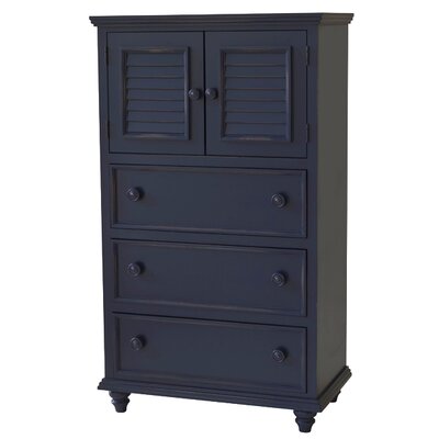 Outer Banks 3 Drawer 2 Door Chest Finish: Blue