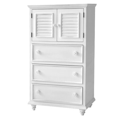Outer Banks 3 Drawer 2 Door Chest Finish: White