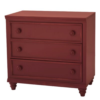 Outer Banks 3 Drawer Chest Finish: Red