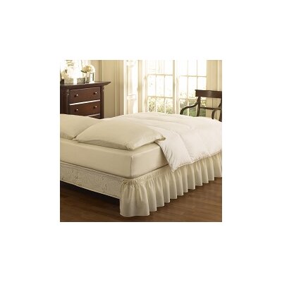 Easy Fit Ruffled Solid Bed Skirt: Twin/Full Bed Skirt Ivory