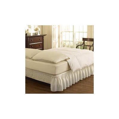 Easy Fit Ruffled Solid Bed Skirt: Twin/Full Bed Skirt White