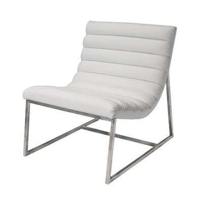 Parisian Leather Sofa Chair Color: White
