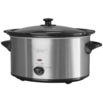 Continental CP43879 Oval Slow Cooker#44; 7.0 Quart