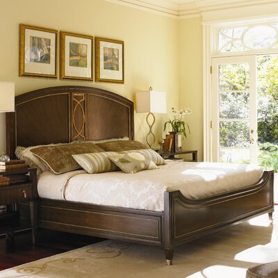 St. Tropez Avalon Panel Bed in Rich Brown Calais