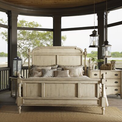 Twilight Bay Hathaway Panel Bedroom Set in Distressed Aged White Crackle Antique