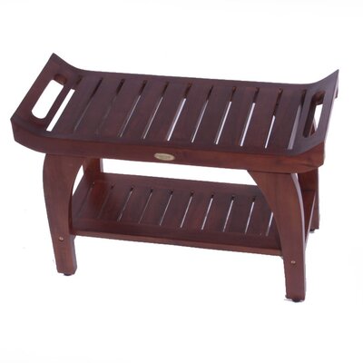 Decoteak Tranquility Teak 30 in. Asia Bench with Lift Aide Arms
