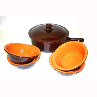 Terracotta 5-Piece Cookware Set - Heat Diffuser: No