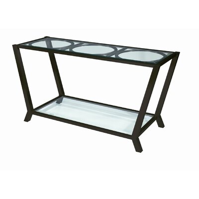 Allan Copley Designs 240103GS Veranda Glass Top Console Table with Glass Shelf