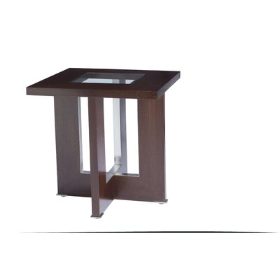 Allan Copley Designs 3110402 Bridget Square End Table with Glass Inset