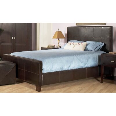 Milano Low Profile Bed Finish: Chocolate (Walnut Accents), Size: Queen