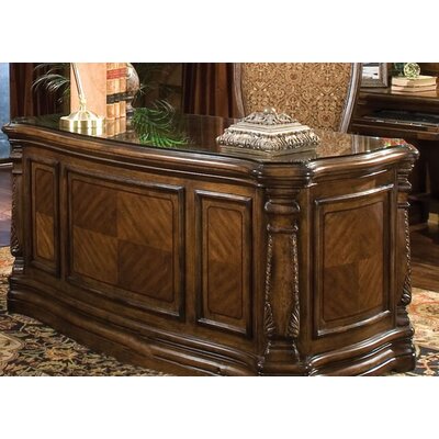 Windsor Court Executive Desk with Glass Top