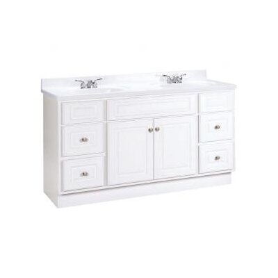 RSI Home Products HWH60DY Hampton 60 in. Vanity Cabinet Only, White