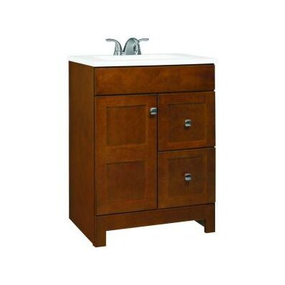 RSI Home Products PPARTCHT24DY Artisan 24 in. Vanity with Marble Vanity Top, Chestnut