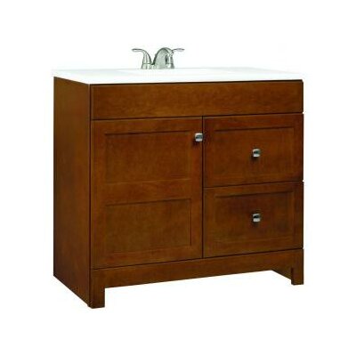 RSI Home Products PPARTCHT36DY Artisan 36 in. Vanity with Cultured Marble Vanity Top, Chestnut