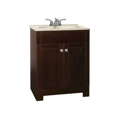RSI Home Products PPFSJVO24Y Renditions 24 in. Vanity with Solid Surface Technology Top, Java