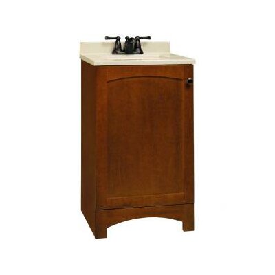 RSI Home Products PPMELCHT18Y Melborn 18 in. Vanity with Solid Surface Technology Vanity Top, Chestn