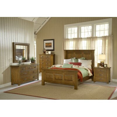 Hillsdale Outback Queen Size Panel Bed, Nightstand, Dresser, Mirror, & Chest Set