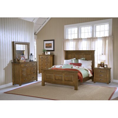Hillsdale Outback Queen Size Panel Bed, Nightstand, Chesser, Mirror & Chest Set