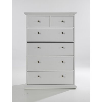 Somerset Six Drawer Chest in White