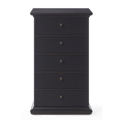 Somerset Five Drawer Chest in Coffee