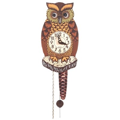 Alexander Taron Standard/Arabic Numeral Owl with Moving Eyes Large Wall Clock 861/1